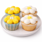 4 cupcakes florales