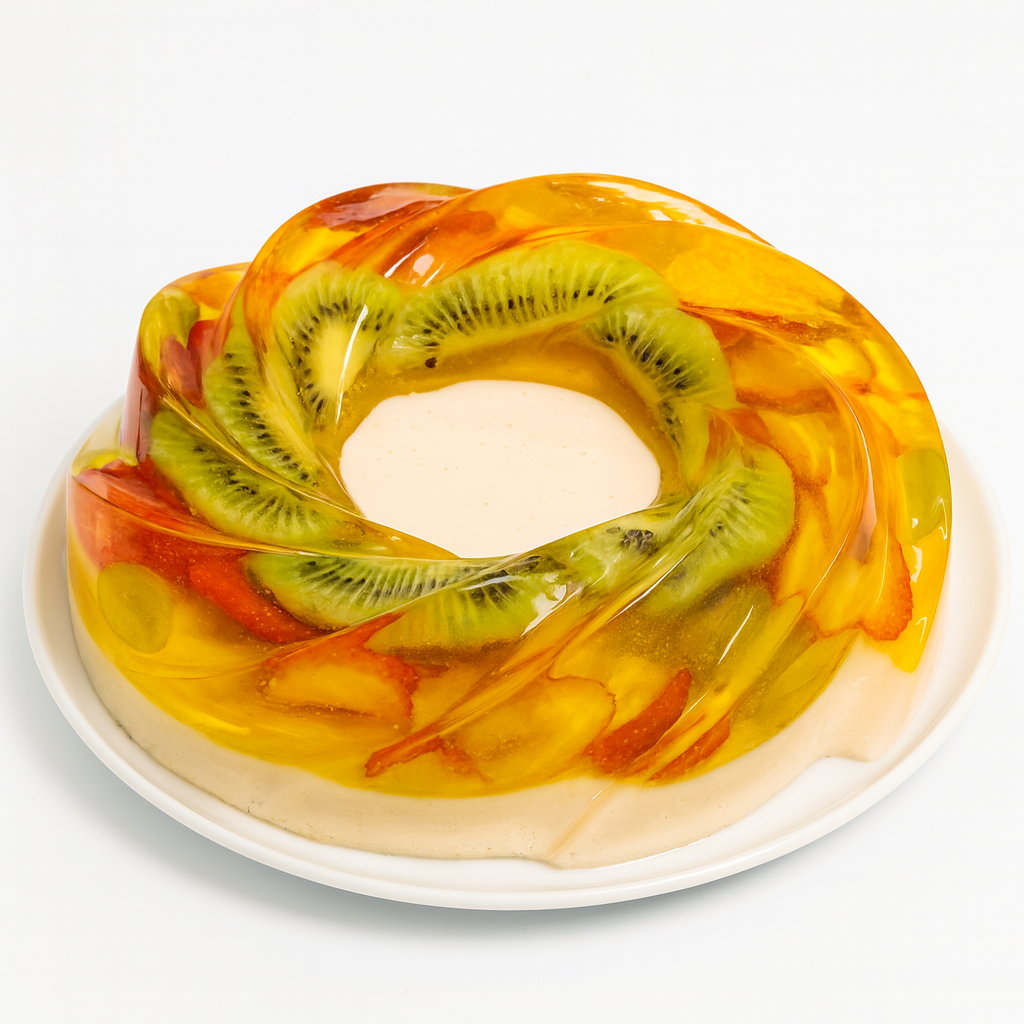 Gelatina Queso y frutas